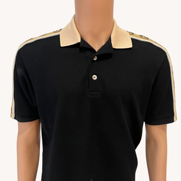 POLO WITH INTERLOCKING G STRIPE - Picture 5 of 13